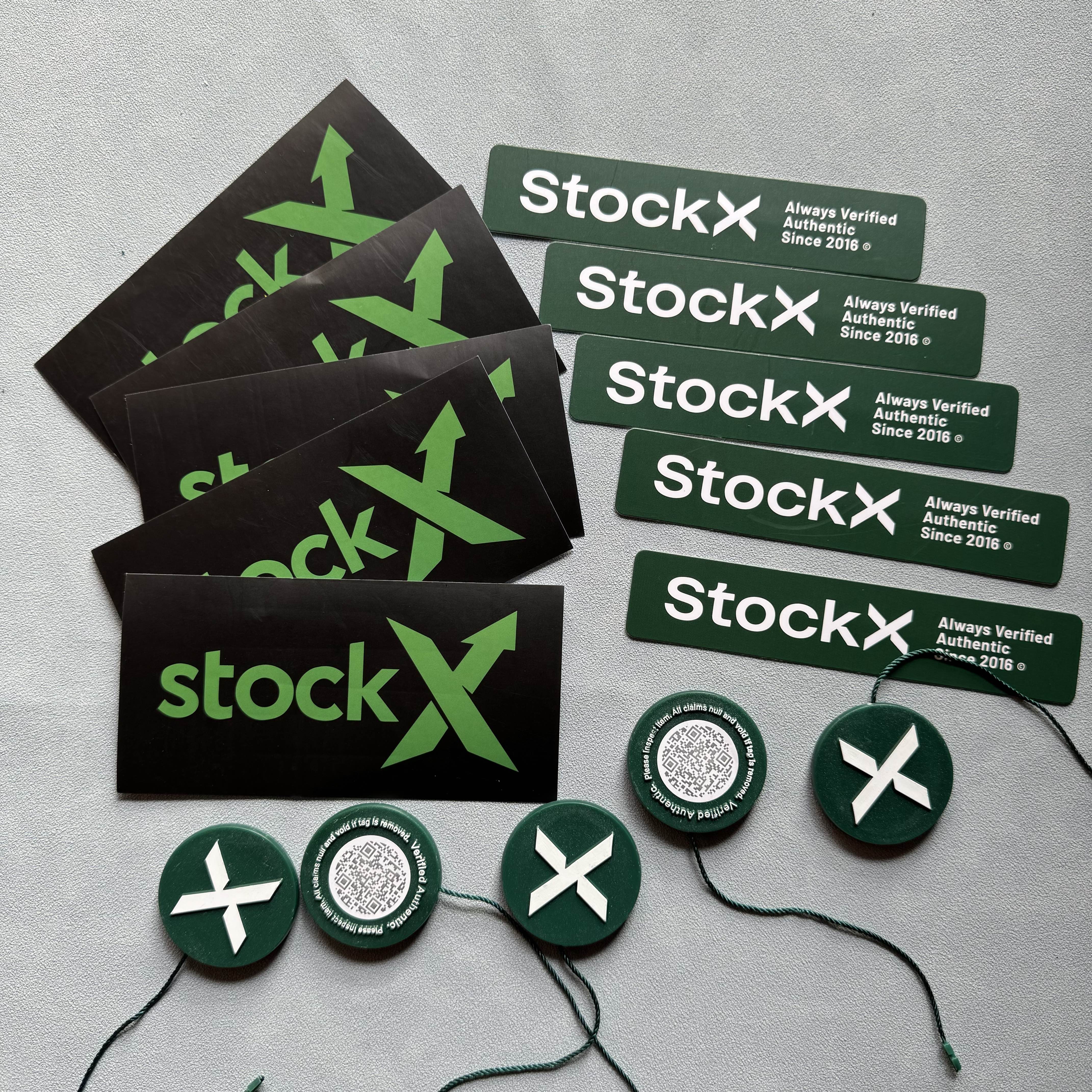 stockx绿牌防盗扣绿叉防调包扣运动鞋包包衣服吊牌配件防拆标签贴