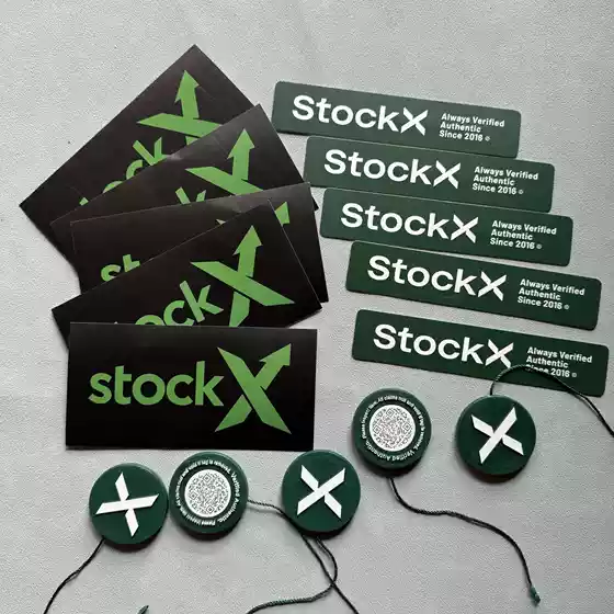 Stockx Green Tag Anti-Theft Buckle Green Cross Anti-Misplacement Buckle Sports Shoes Bags Clothes Tag Accessories Anti-Tamper Label Sticker