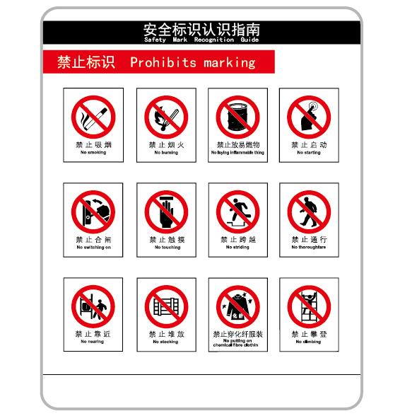 G0003公共场所安全宣传安全认知指南禁止标识牌提醒告示牌