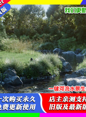 Blender扩展 Baga River Generator 1.2 一键河流生成器动画水景