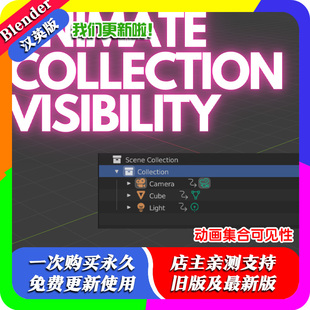 1.1 Visibility 动画集合可见性 Collection Blender插件Animate