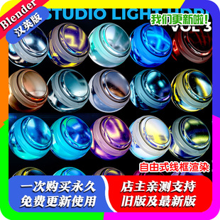100个高质量 Studio Light HDRI 贴图世界环境Blender资产材质库