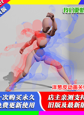 Blender插件 Slash 1.04 Onion Skinning Tool 洋葱皮动画关键帧