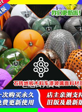 Blender插件Sanctus Library3.3.2 950+贴花新奇材质车漆布料镭射