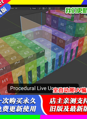 Blender资产 uvFactory v1 UV Factory 工具工厂全自动展UV 编辑
