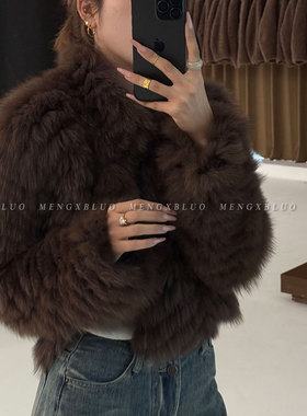 梦熙部落M8100冬季年轻款厚款显瘦毛毛短款新款狐狸毛女装皮草