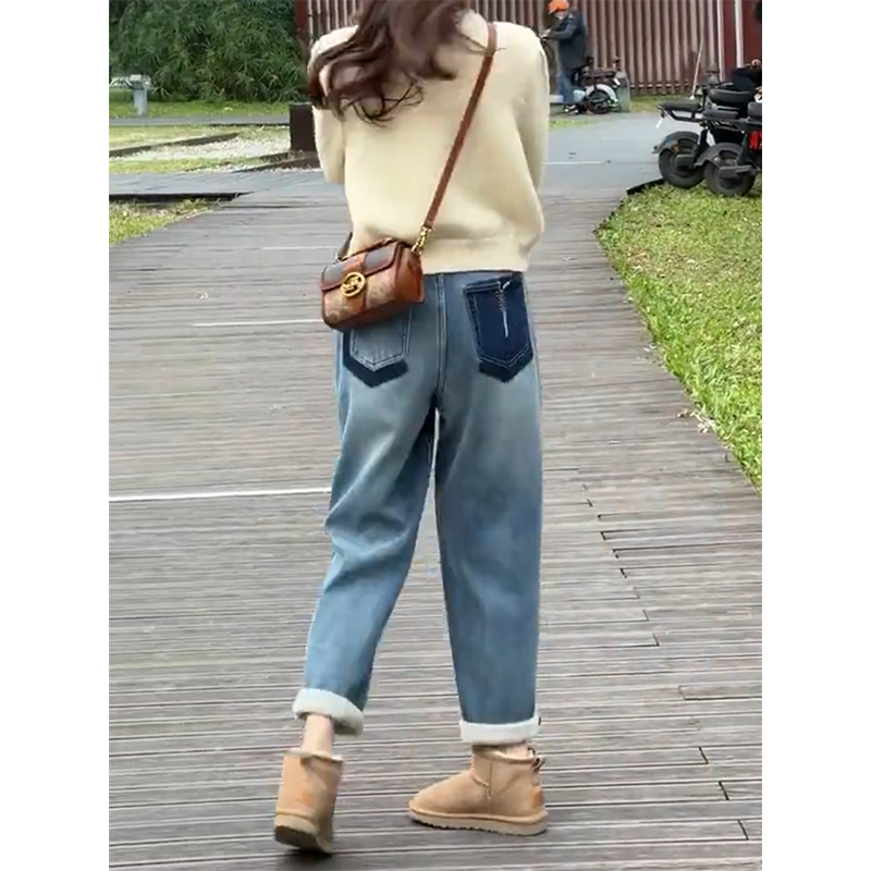 爱死随便穿都好看的哈伦牛仔裤了