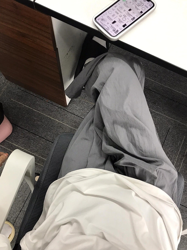 大码胖mm灰色山本裤女夏季薄款冰丝阔腿裤显瘦休闲慵懒遛弯凉凉裤