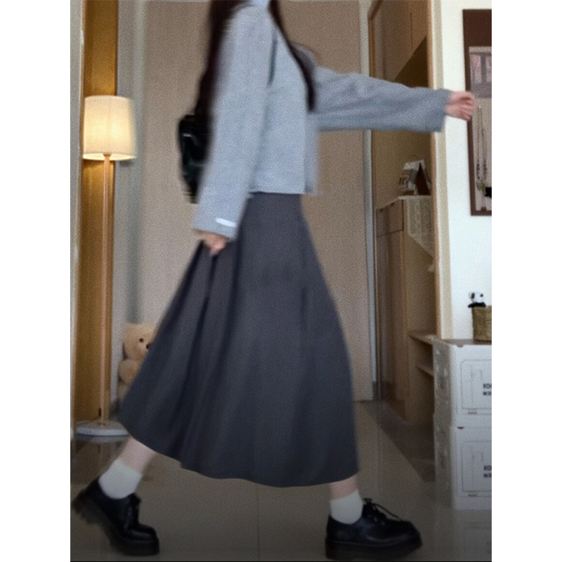 一眼击中的百搭毛呢百褶半身裙！