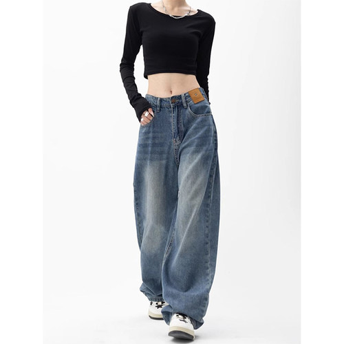 又a又飒的阔腿牛仔裤啊~