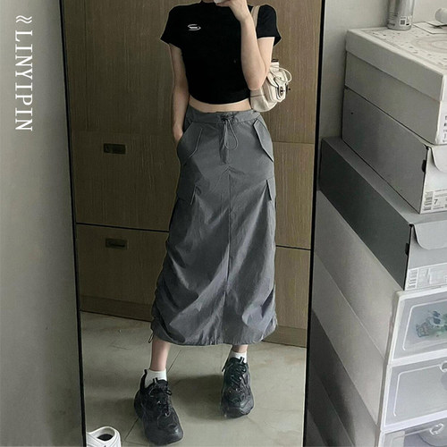 都给我去买这条美式工装半裙！