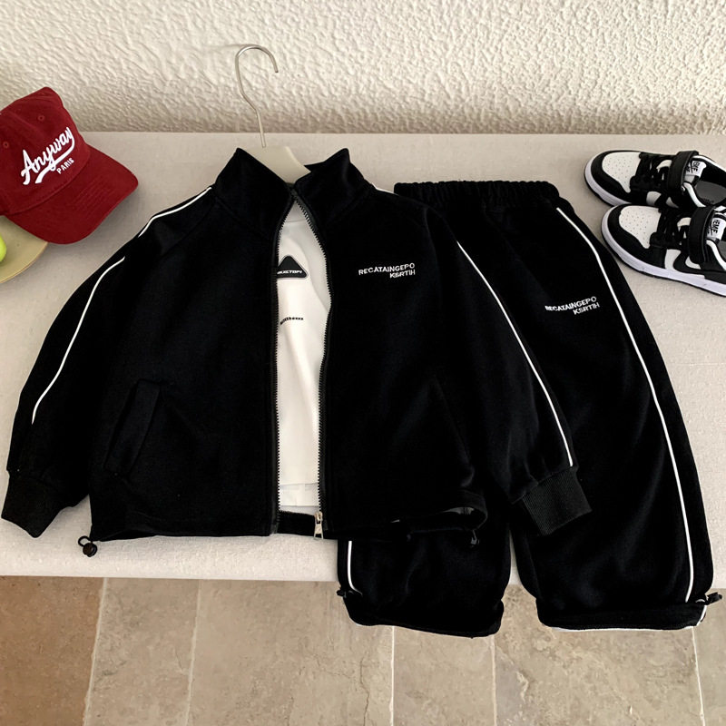 儿童装男童秋装外套套装2026新款春秋款女童运动秋季百搭帅气时髦