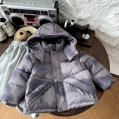 男童冬装羽绒棉服外套2025冬季新款中小儿童女宝宝加厚保暖棉衣潮