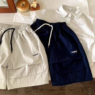 百搭儿童宽松五分裤 短裤 2025新款 女童夏装 男童夏季 休闲运动裤 工装