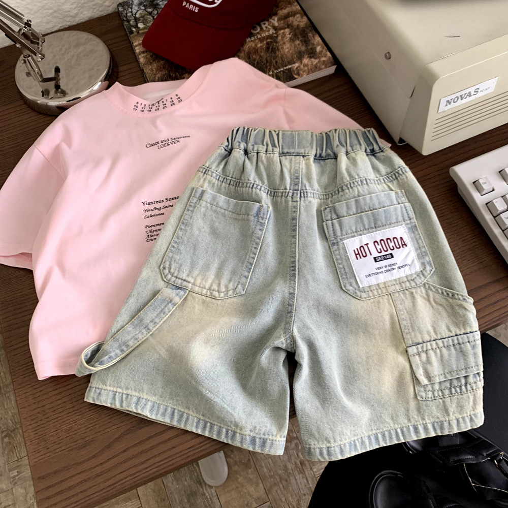 男童夏季牛仔裤2025新款夏装休闲裤中大儿童男孩夏款中长裤网红潮