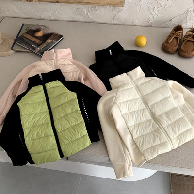 儿童轻薄羽绒服修身短款男童保暖外套女童羽绒内胆校服神器大童冬