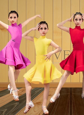 儿童拉丁舞演出服拉丁舞规定服装少儿拉丁舞服女童高端比赛表演服