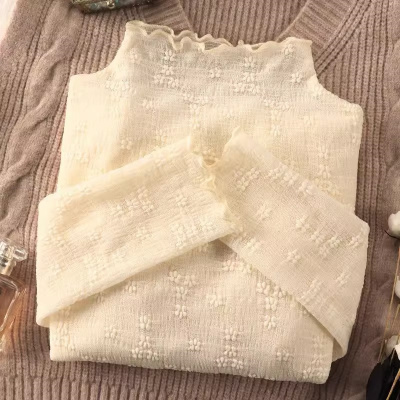 新款洋气高端网纱网纱上衣