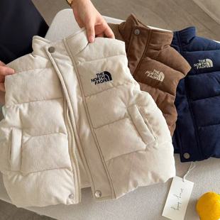 阳光儿童丝绵马甲25冬男童潮牌夹棉背心宝宝中小童加厚坎肩棉衣