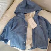 男童格子防晒服潮宝宝连帽外套女轻薄 新款 儿童防晒衣薄款 2025夏季