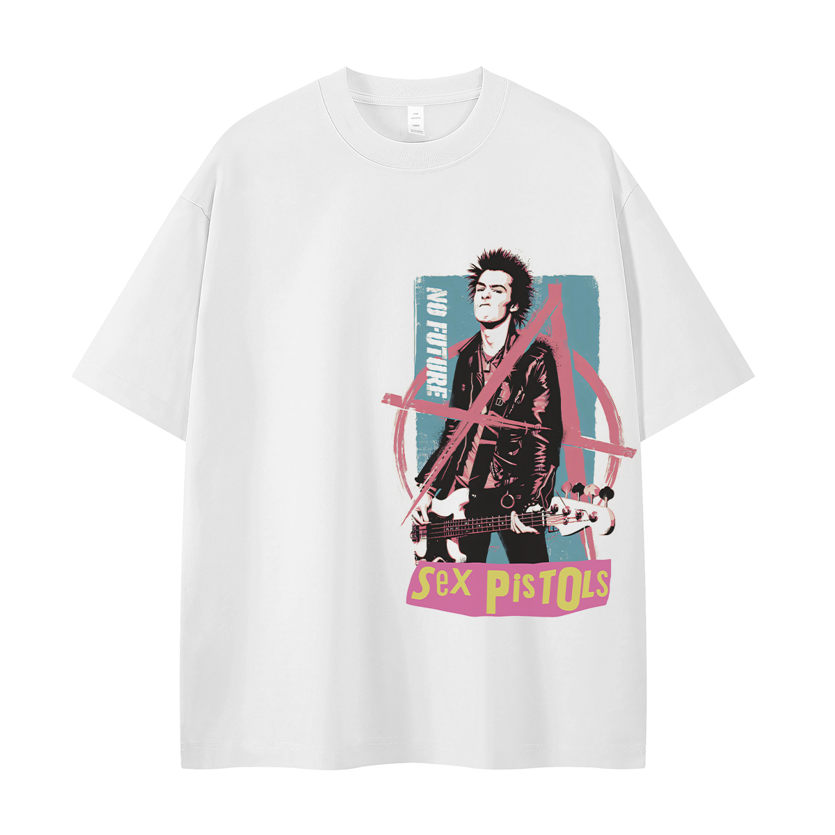 SexPistols乐队复古人像印花T恤