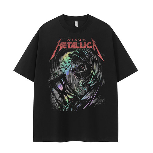 Metallica金属乐队复古短袖T恤