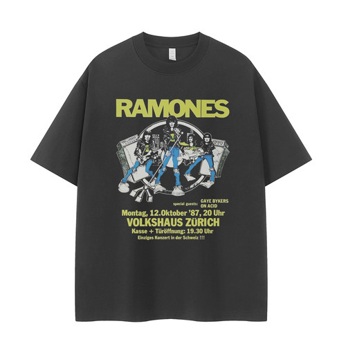 Ramones乐队朋克摇滚短袖T恤衫