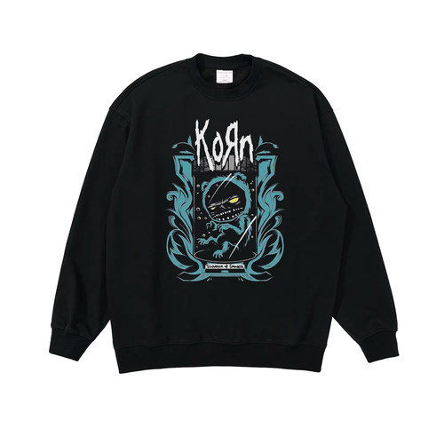 KORN摇滚风纯棉圆领卫衣