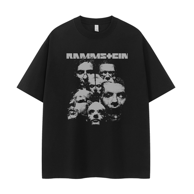 Rammstein德国战车乐队短袖T恤