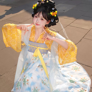 寻古记正版新款汉服唐制复原齐胸襦裙披帛日常甜美小个子国风套装