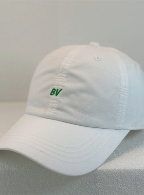 新款BV简约字母刺绣软顶棒球帽子女情侣百搭休闲帽户外遮阳防晒男