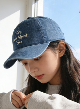 韩版四季新款牛仔棒球帽子女宽檐显脸小遮阳帽休闲字母豹纹鸭舌帽