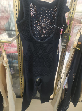 紫秀植绒魔8塑身衣女美体塑型