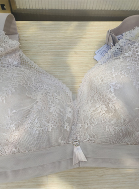 紫秀文胸超薄棉全罩CD杯2005软钢圈大胸显小收副乳宽肩带大码内衣