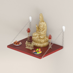 墙壁挂式佛龛佛柜免打孔神龛佛台供奉财神观音灶王爷供桌供台架