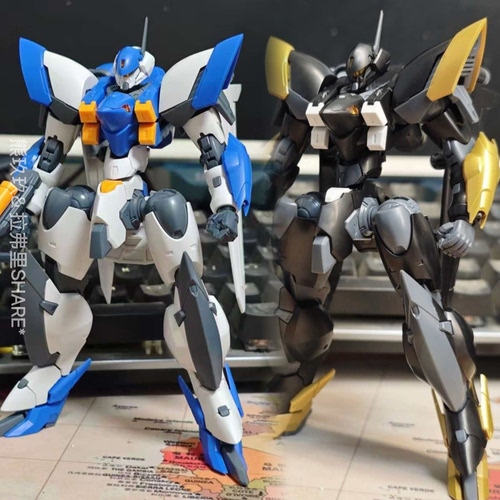 新品现货 酋长大陆 特别配色 蓝灰云雀 黑金超动骑兵1/144POK材质