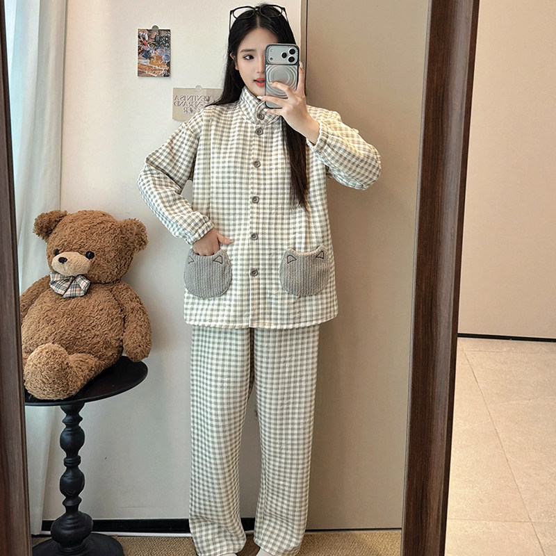 空气棉加厚孕妇哺乳月子服套装