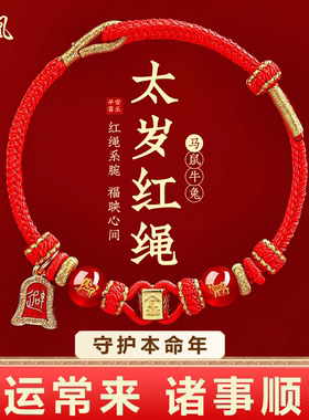 本命年红绳手链属马护身符编织红手链儿童马年吉祥物