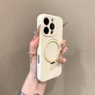 液态硅胶磁吸支架适用于苹果16promax手机壳iphone15promax情侣14防摔13男女12镜头全包11软简约17P套 ins新款