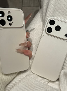 新款高级简约秒变17大视窗适用苹果17promax手机壳16pro网红iphone15高颜值14情侣13全包12女星宇橙色保护套