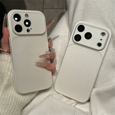 新款高级简约秒变17大视窗适用苹果17promax手机壳16pro网红iphone15高颜值14情侣13全包12女星宇橙色保护套