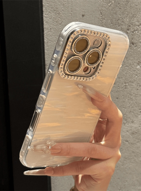 新款高级KT猫边框贝壳纹全包镜头膜适用于iPhone16promax手机壳高颜值苹果15保护套14plus防摔13网红12镶钻17