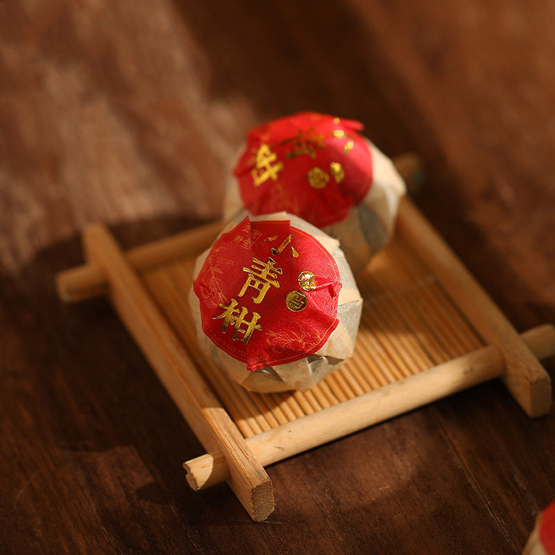 江门新会天马小青柑普洱茶12年普洱生晒头采柑精品特级陈皮普洱茶