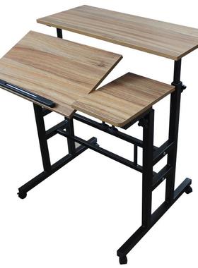 移40083电动升降电脑桌多用写字简桌站立式脑台书桌演讲现代台约