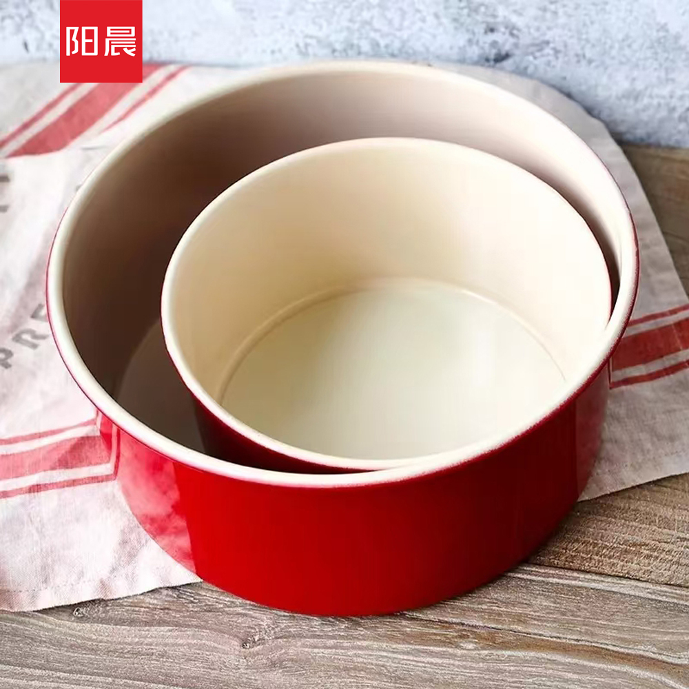 中国红6寸8寸圆形活底蛋糕模具