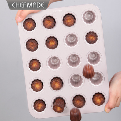 Chefmade学厨20连可露丽蛋糕模具迷你慕斯天使之铃烘焙模具家用