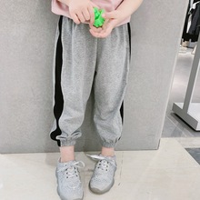 韩国儿童夏季宽松薄款童裤休闲裤运动裤男童女童宝宝裤子束脚裤