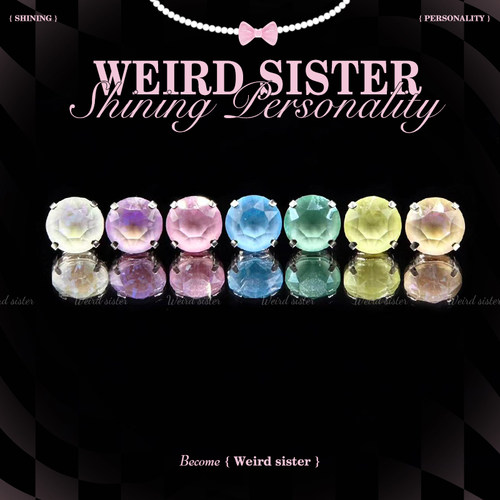 WEIRD SISTER高饱和亮摩卡华子F136钛合金内螺纹耳蜗耳骨钉防过敏