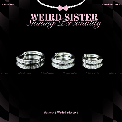 简约精致闪闪多色耳圈小众