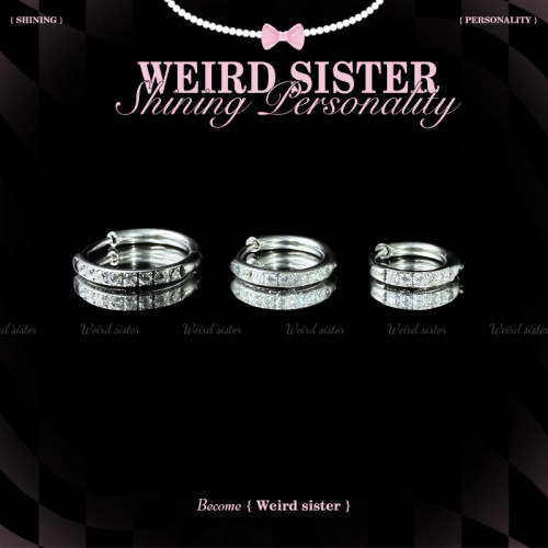 简约精致闪闪多色耳圈小众